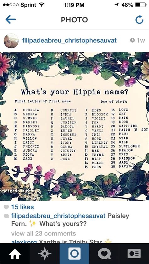 Hippie Names Hippie Names Hippie Lettering