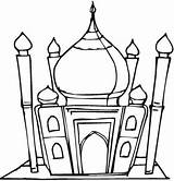 Mosque Coloring Pages Masjid Islamic Mewarnai Clipart Gambar Muslim Cliparts Clip Miraj Isra Colouring Related Kids Template Outline Studies Family sketch template
