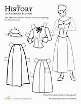 Paper Doll Dolls 1800s Printable History Ingalls Worksheets Grade Historical Coloring Laura Life Fashion Wilder Worksheet American Education Family Pioneer sketch template