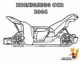 Coloring Koenigsegg Supercar Side Ccr Cars Pages Kids Super Yescoloring Print Striking Printable sketch template