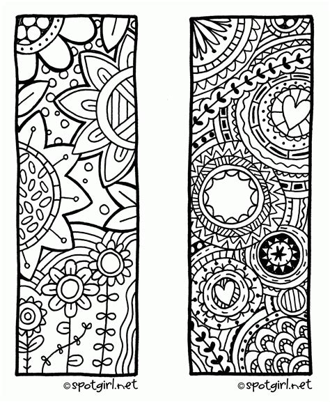 bookmark coloring pages coloring home