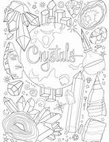 Coloring Crystals Book Shadows Color Pages Adult Printable Witch Wiccan Sheets Magick Kids Colouring Wicca Witchcraft Magic Printables Books Grimoire sketch template