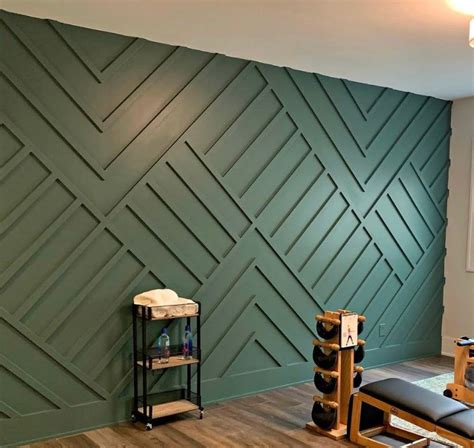 custom geometric wood accent wall plans design  installation