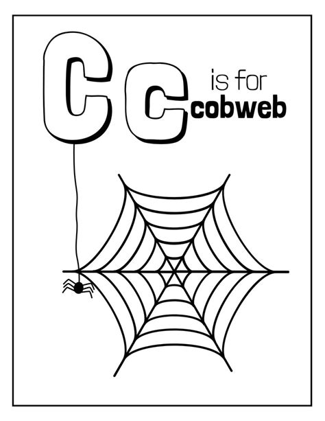 halloween alphabet coloring pages printable coloring pages etsy