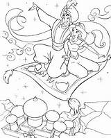 Carpet Coloring Aladdin Magic Jasmine Drawing Flying Pages Getdrawings Taking Color Getcolorings sketch template