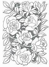 Coloring Pages Hard Flowers Flower Realistic Rose Popular sketch template