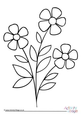 flower colouring pages hand embroidery patterns  flower pattern