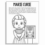 Curie Coloring Marie Stem Biography Craft History Poster Project Radiology Inventor Women Elle Madison Created Learning Based sketch template