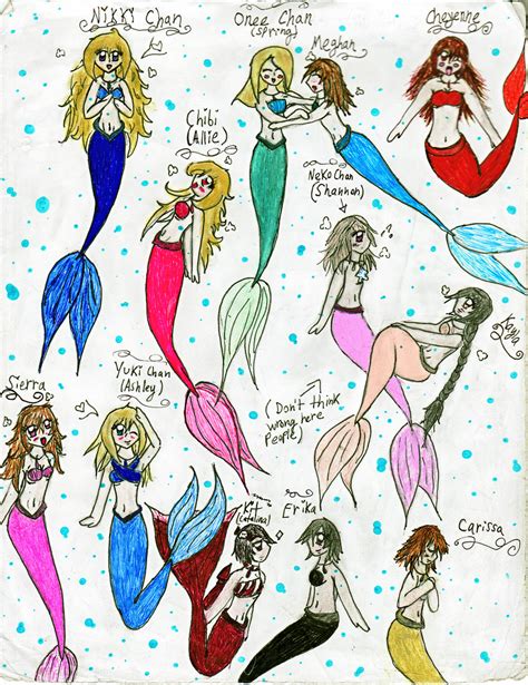 anime mermaids by alakittynya on deviantart