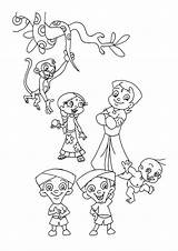 Bheem Chhota Coloring Chota Friends Pages Parentune Kids Child Worksheets sketch template