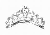 Tiara Crown Crowns Krone Bubakids Malvorlage 4kids sketch template