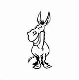 Donkey Jackass Mule sketch template