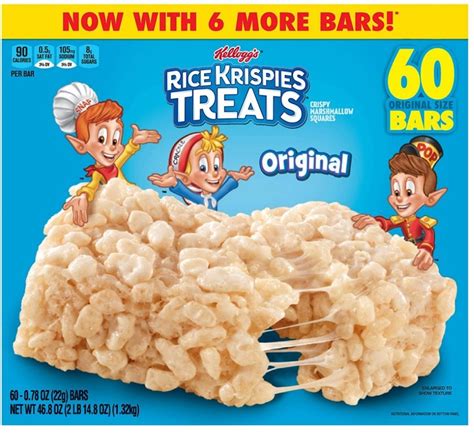 Kellogg S Rice Krispies Treats 60 Ct More For Less Snsts4all