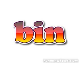 bin logo kostenloses logo design tool von flaming text