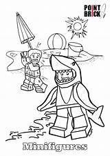 Colorare Disegni Minifigures Coloring Pointbrick Shark Ninjago Gemt sketch template