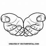 Hands Outstretched Hand Clipart Vector Drawing Clip Draw Reference Graphic Clipground Holding Vectorportal Drawings Papan Pilih Coloring sketch template