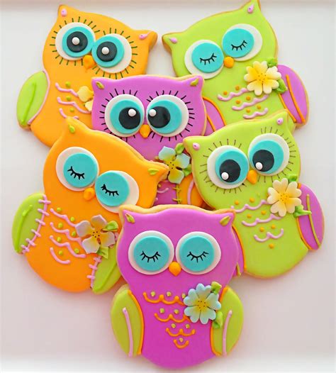 vegan owl sugar cookies  compassionatecake  etsy
