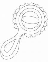 Rattle Coloring Baby Pages Drawing Pacifier Toys Printable Kids Getdrawings Sheet Sketch Choose Board Getcolorings Color sketch template