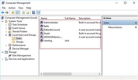 ways  view  list   user accounts  windows