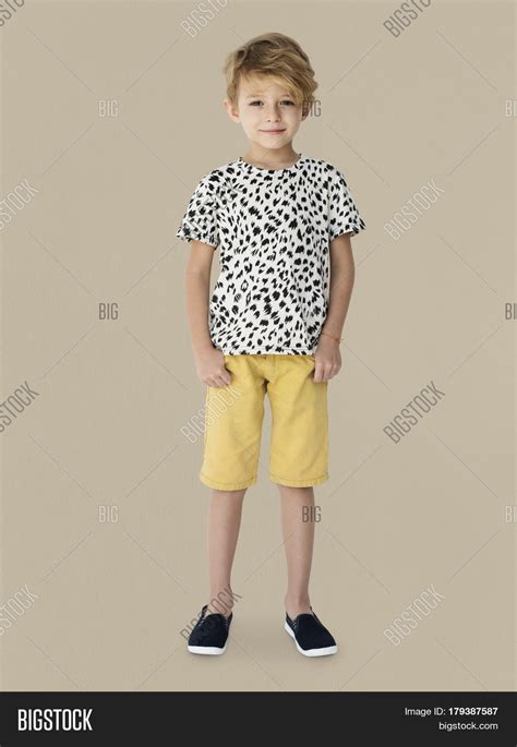 young kid boy full body standing image photo bigstock