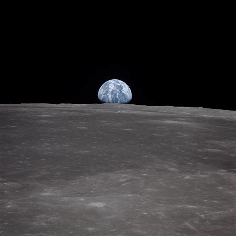 apollo  view  moon limb  earth   horizon nasa science