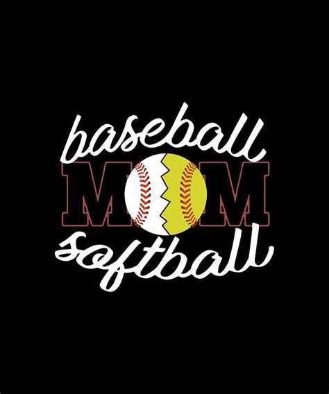 Baseball Mom Softball Digital Art By Kai Streeton Pixels