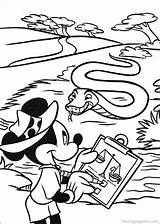 Minnie Coloring Pages Mouse Mickey Safari sketch template