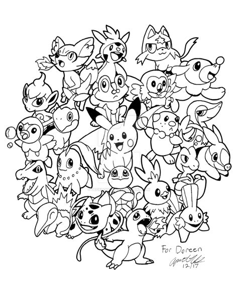 starter pokemon pages coloring pages