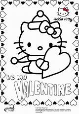 Coloring Hello Sanrio Valentines Cat キティ Coloring99 ハロー Crafter sketch template