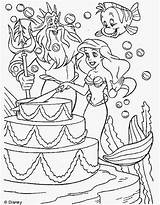 Kleurplaat Verjaardag Prinsessen Zeemeermin sketch template