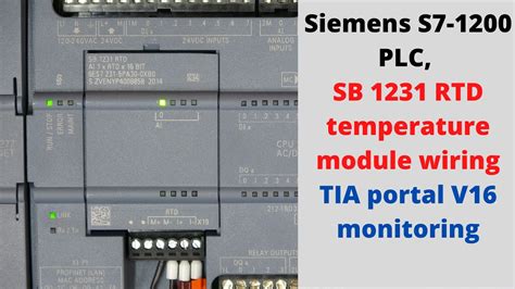 siemens   plc sb  rtd temperature module wiring tia portal  monitoring english