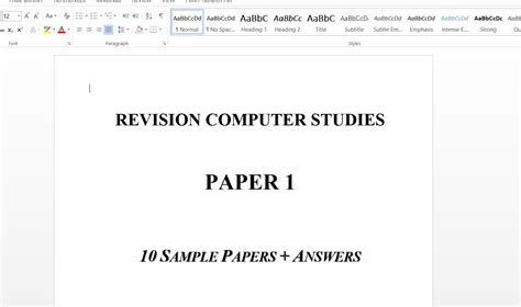 computer paper  revision questions  answers muthurwacom