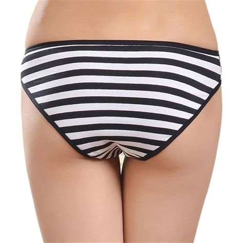 hot sale women s underwear 2017 new cotton women striped panties on