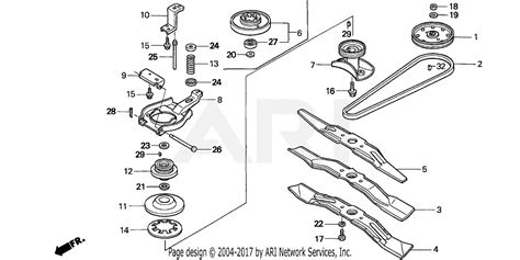 honda hrbk sda lawn mower usa vin mzba   mzba  parts diagram  rotary blade