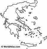 Greece Outline Map Blank Maps Countries Islands Worldatlas Coloring European Europe Gif Cities sketch template