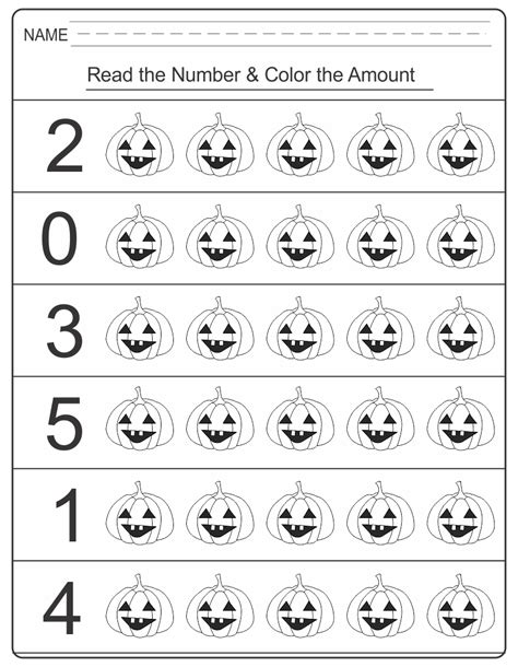 preschool halloween worksheets printables