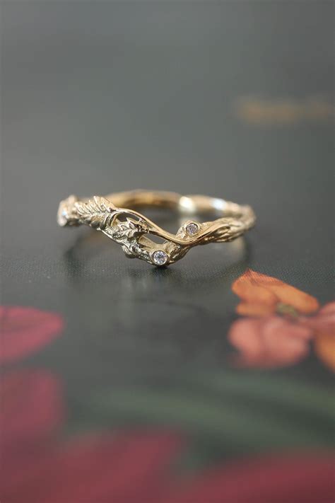 branch wedding band nature wedding band branch engagement ring nature inspired engagement