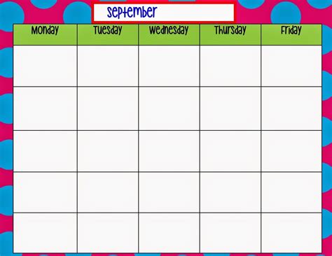blank calendar weekdays   calendar