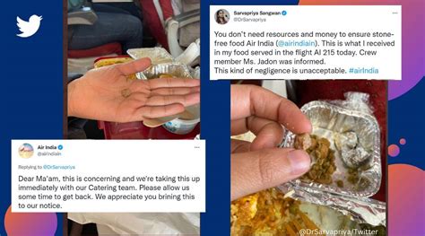 Amid ‘pee Gate Row Woman Journalist Complains About A Stone In Meal
