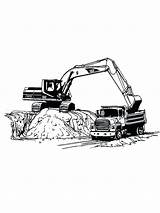 Payloader Excavator sketch template