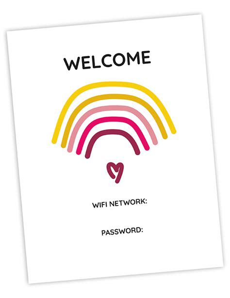 wifi password card template flyer template