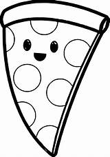 Coloring Pages Cute Pizza Easy Drawing Colouring Cartoon Draw Printable Kids Drawings Choose Board sketch template