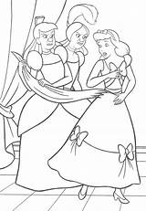 Cinderella Anastasia Drizella Coloringhome Afkomstig Insertion sketch template