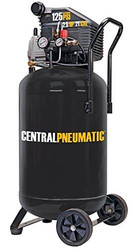 central pneumatic  horsepower  gallon  psi cast iron vertical air compressor