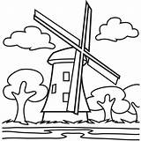Windmill Windmills Watermill Willows Coloringhome sketch template