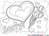 Sorry Coloring Pages Heart Sheet Color Cards Printable Getcolorings Sheets Print sketch template