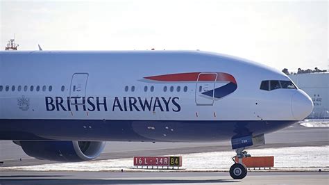 British Airways Boeing 777 300er G Stbh Landing At Nrt 34r