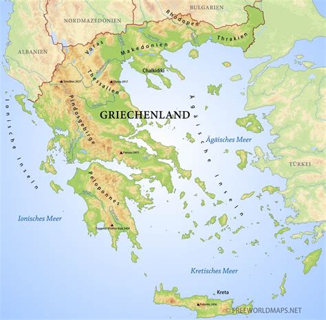 griechenland karten freeworldmapsnet