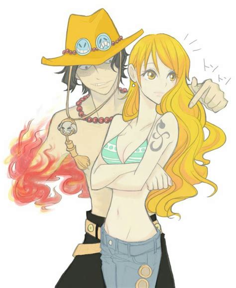 ace nami couple text one piece one piece ワンピース one piece one piece drawing one piece manga