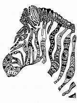 Zebra Zentangle Head Redbubble sketch template